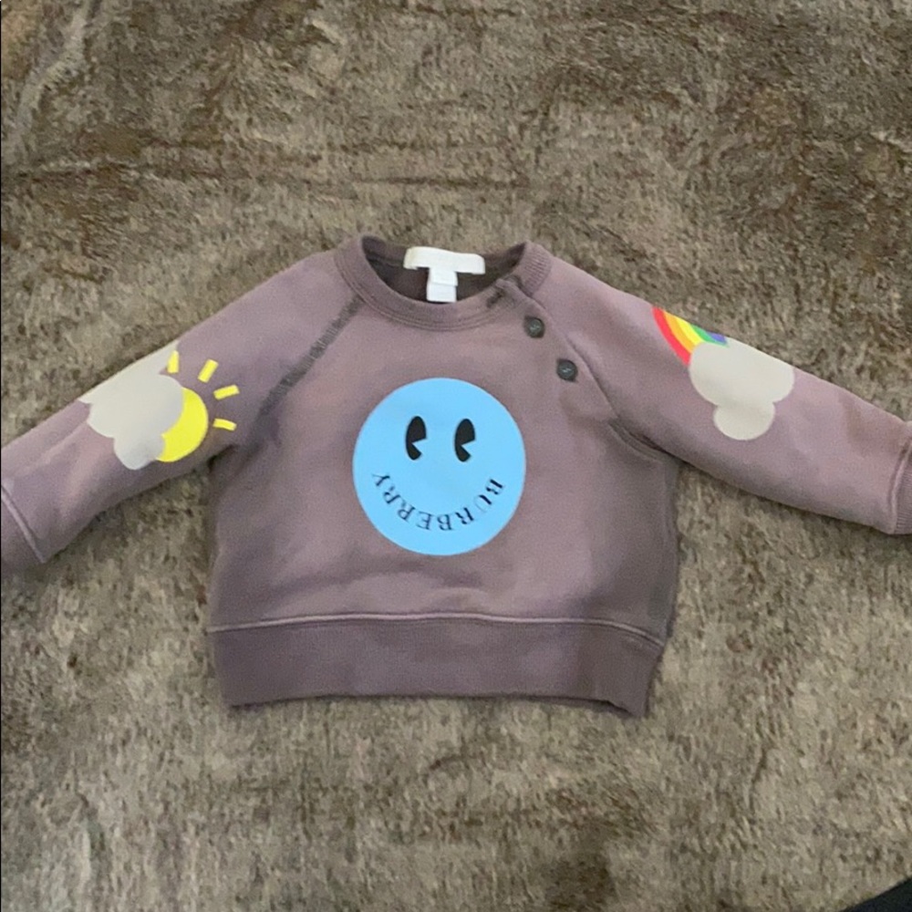Cutest little happy Burberry sweatshirt